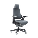 Merryfair Wau High Back Aluminium Base Office Chair - PVC Leather Black