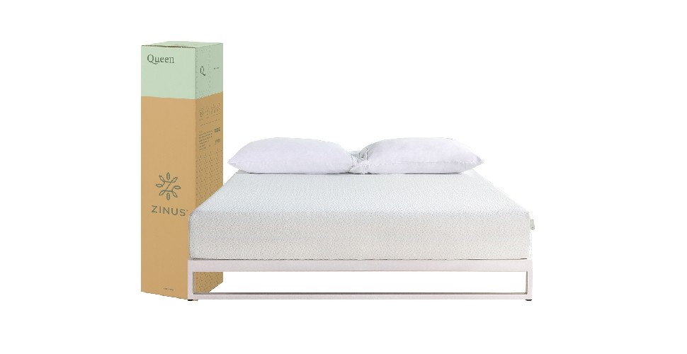 Zinus Flossie 5ft × 6.5ft - Green Tea Memory Foam Mattress - 20cm