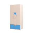 Bieber Wardrobe 80cm Wide - Maple Blue