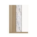 Marzera Wardrobe 134cm Wide - Carrara Matt/Lindberg Oak