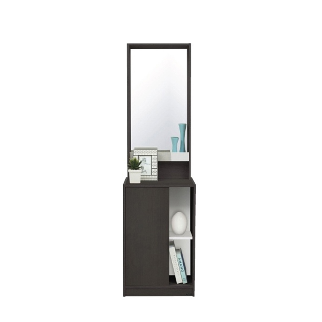 Harper Standing Dressing Table 50cm Wide - Wenge/White-Denim