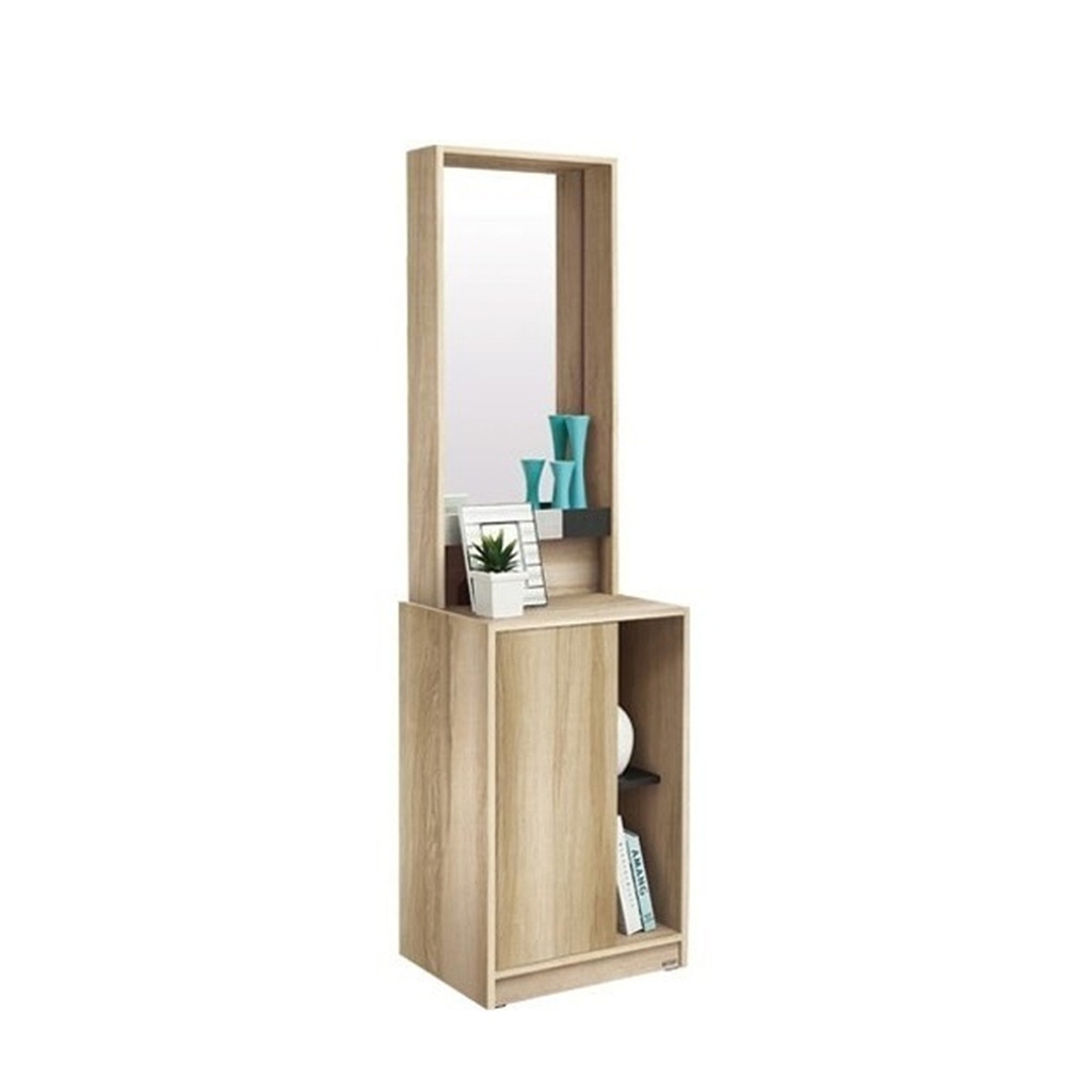 Harper Standing Dressing Table 50cm Wide - Lindberg Oak/Dark Grey