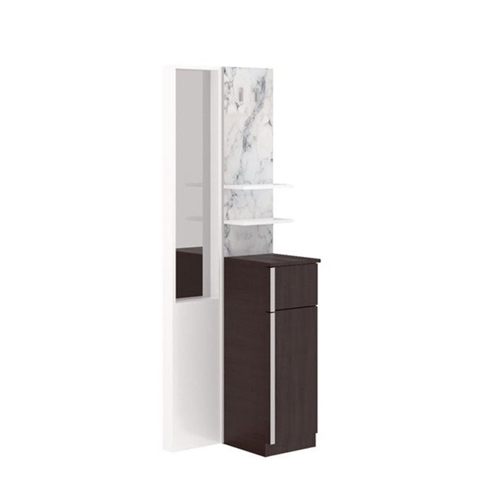 Marzera Standing Dressing Table 60cm Wide - Carrara/Wenge