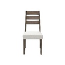 Sanako Dining Chair-B - Black Wood/Cream Fabric