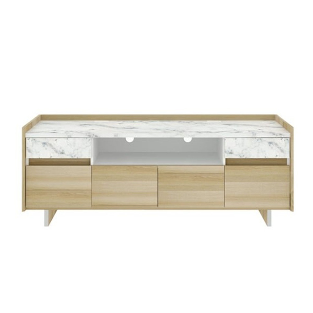 Marzera Sideboard TV160cm Wide Carrara Matt -Lindberg Oak