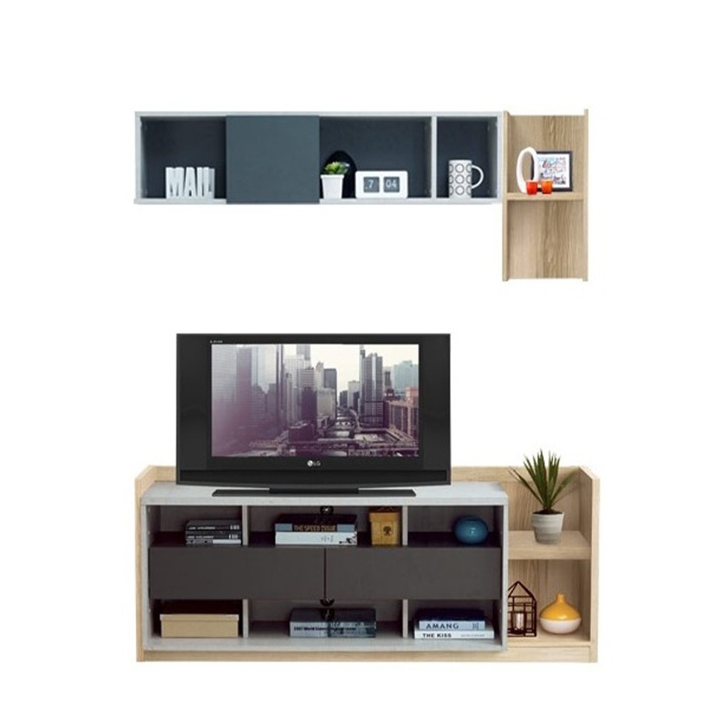 Hezzen Entertainment Unit TV150cm - Lindberg Oak