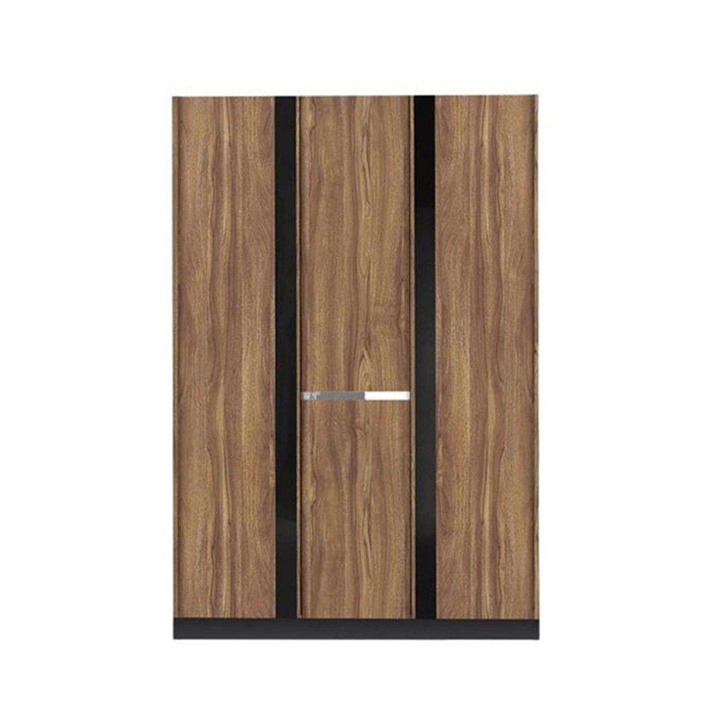 Rex Wardrobe 134cm Wide - Autumn Brown