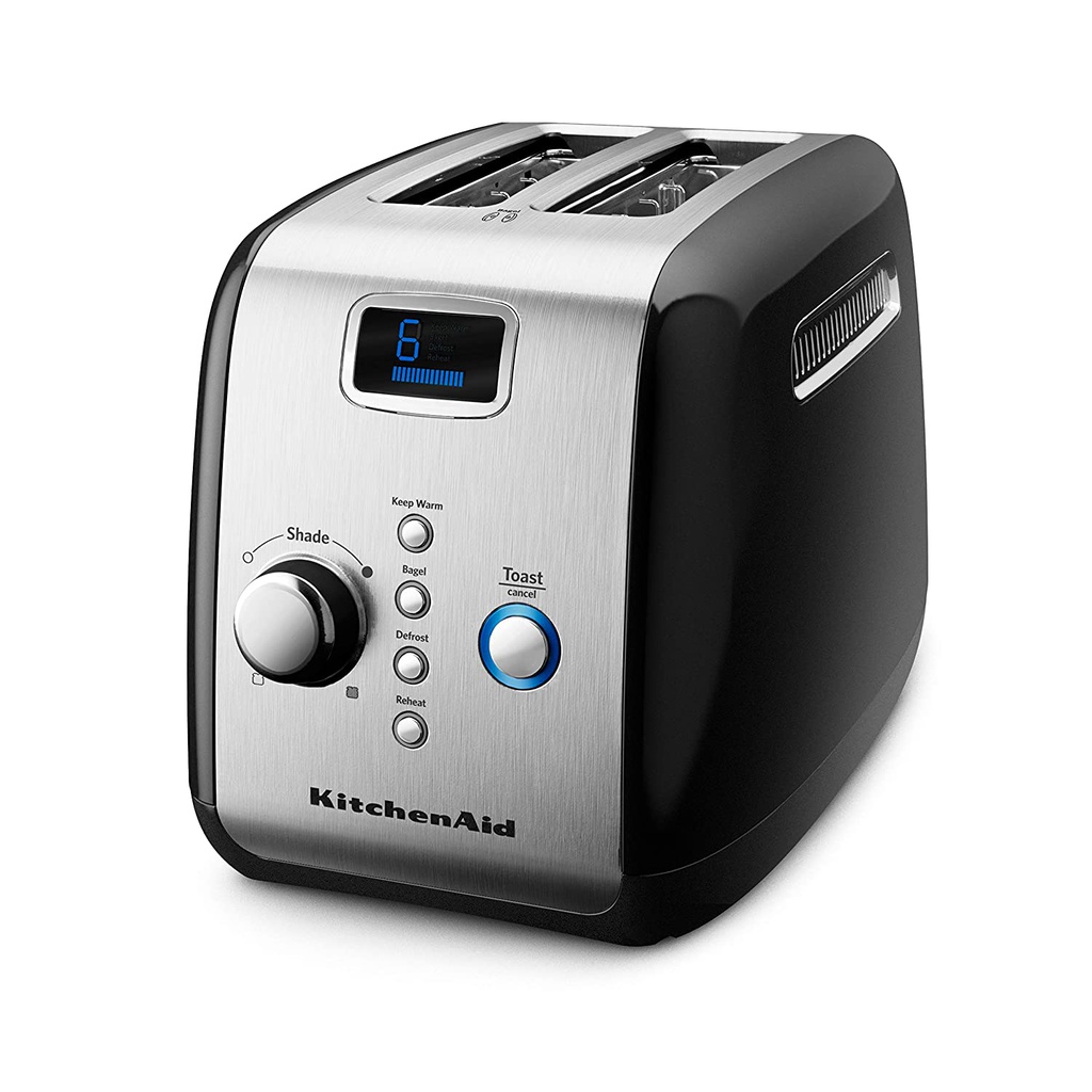 KitchenAid 5KMT223GER 1100 - Watt 2 Slot Automatic/Pop Up Toaster - Black
