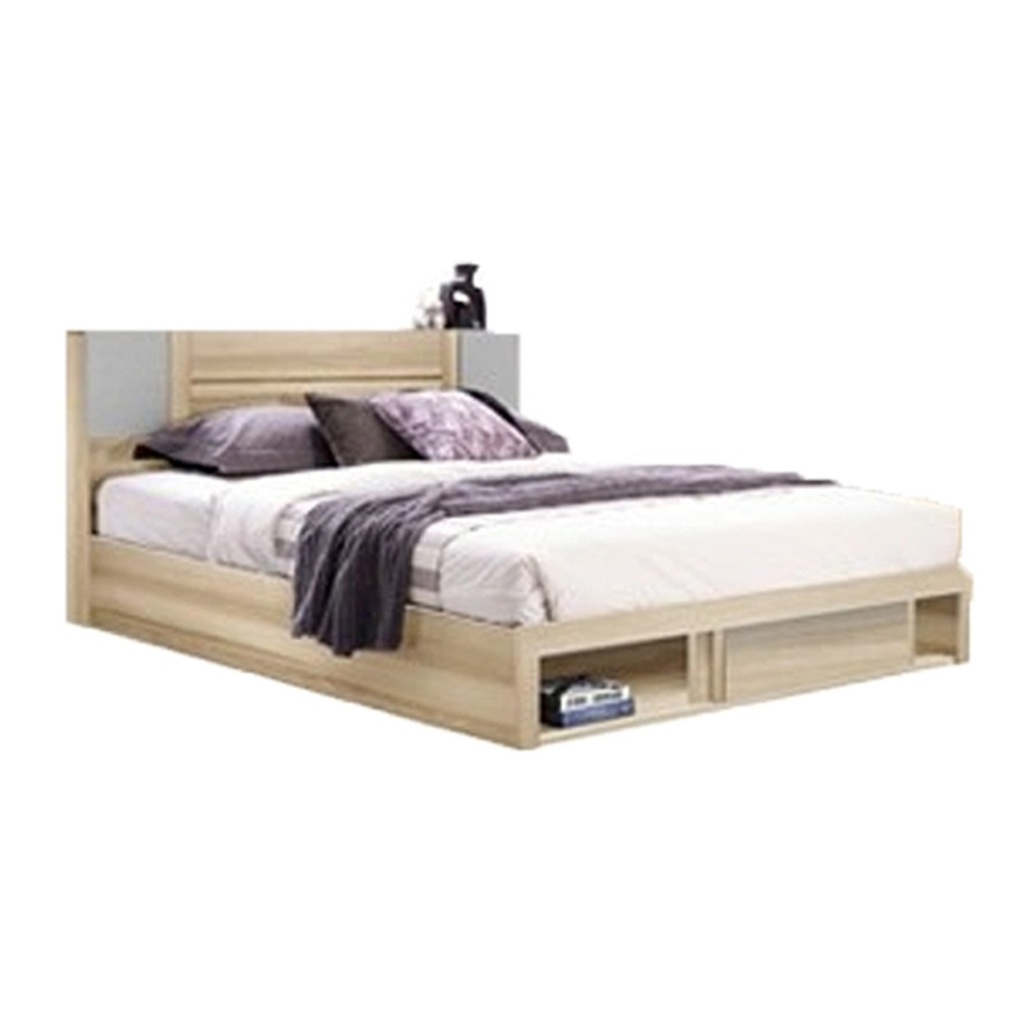 Monteo Bed 5ft - Lindberg Oak Denim