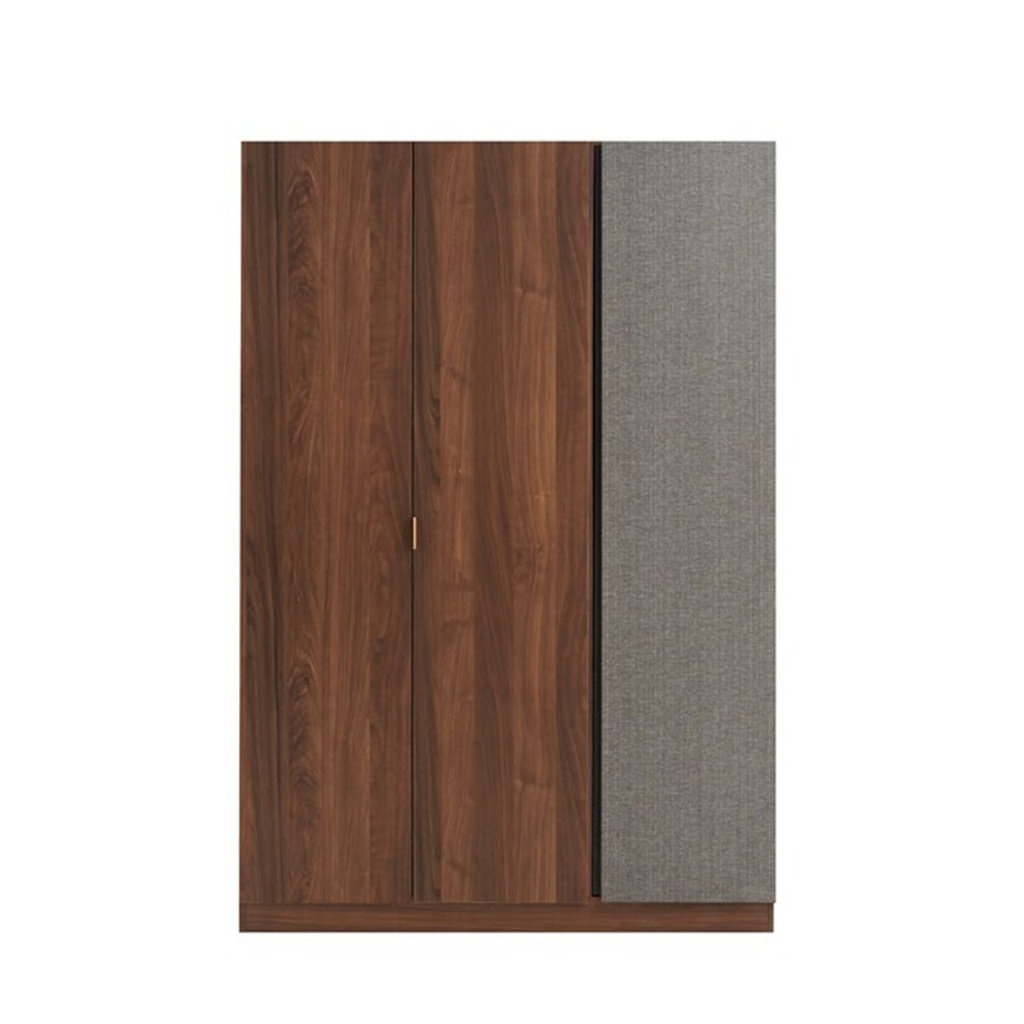 Tavern Wardrobe 134cm Wide - Legato/Grey Linin Espresso