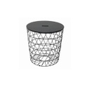 Savoir D40 End Table  - Black Leg/Wood Black