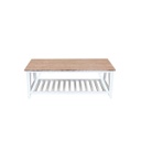 Albania Coffee Table-White/Nature