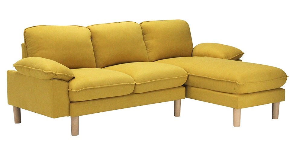 Amola Sofa - Right Corner - Fabric Yellow