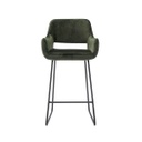 Bar Stool Yabber - Black Leg/Green Velvet