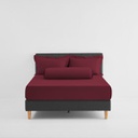 Lotus Attitude - QS Fitted Bedsheet Set-5pcs - Burgundy