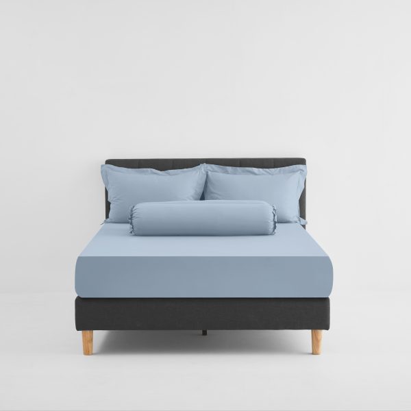 Lotus Attitude - QS Fitted Bedsheet Set-5pcs - Light Blue