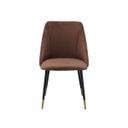 Lamy Dining Chair - Gold Black Leg - Brown Velvet