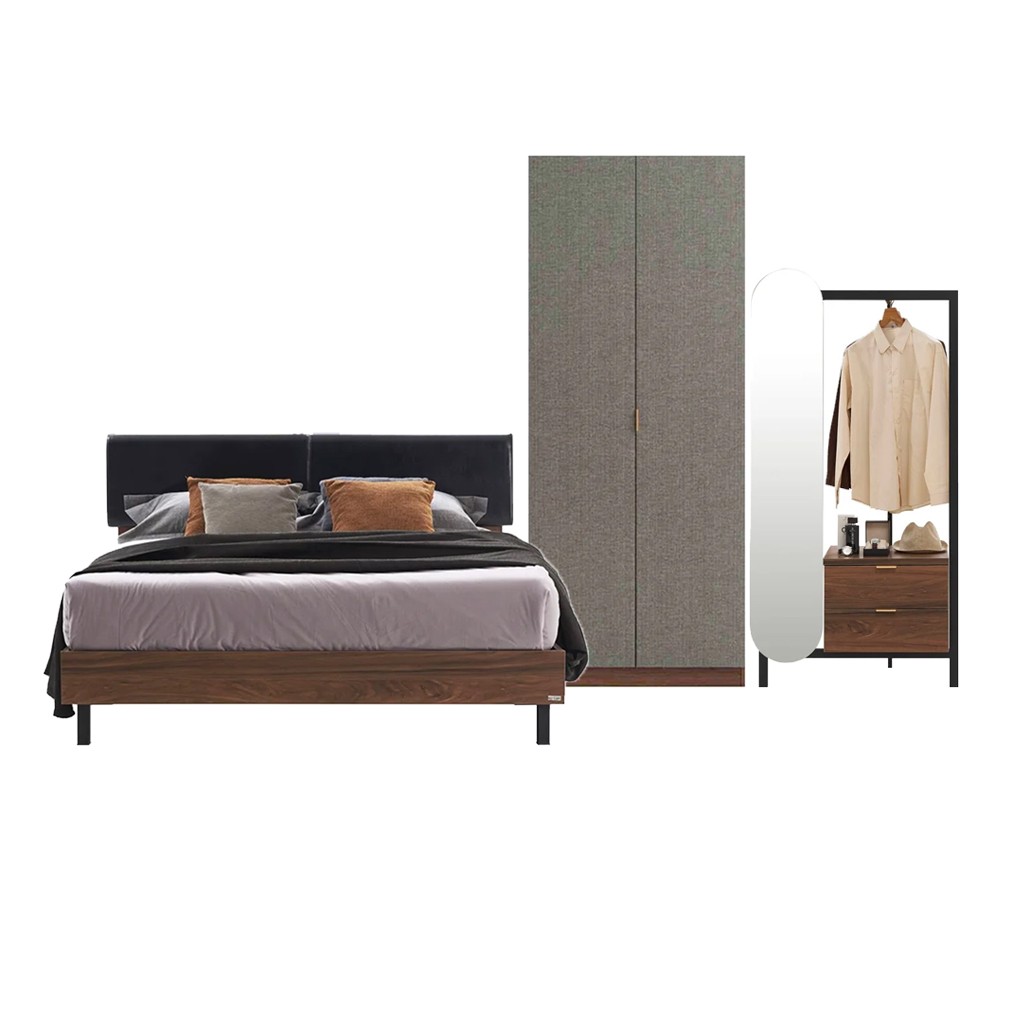 Tavern Bedroom Set 5ft - Lagato/Walnut