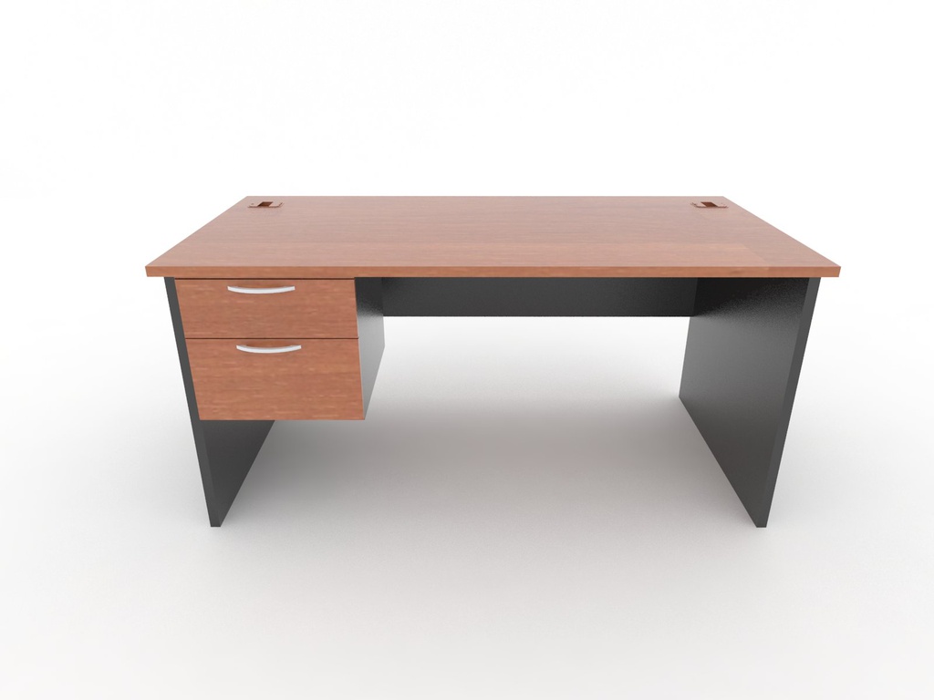 Access Office Executive Desk 160cm wide with attached Drawer Cabinet DR072 - Cherry