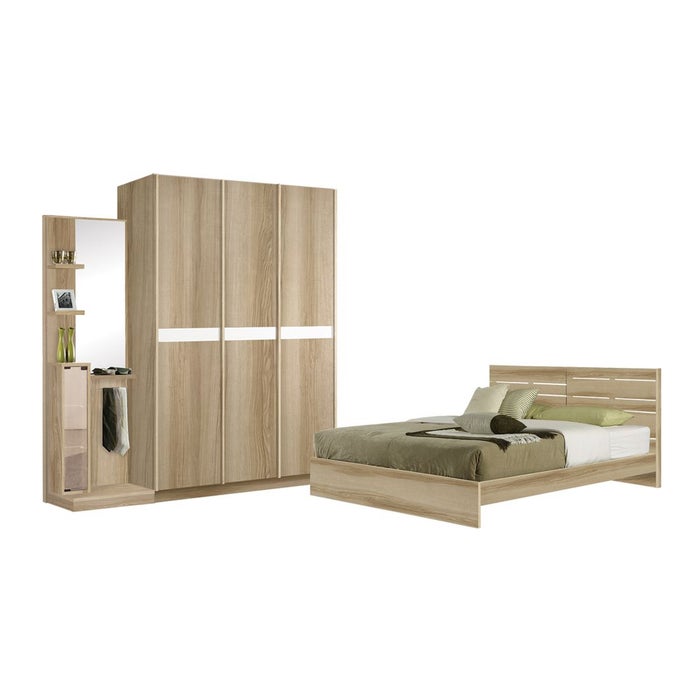 Meudon Bedroom Set 6ft - Lindberg Oak