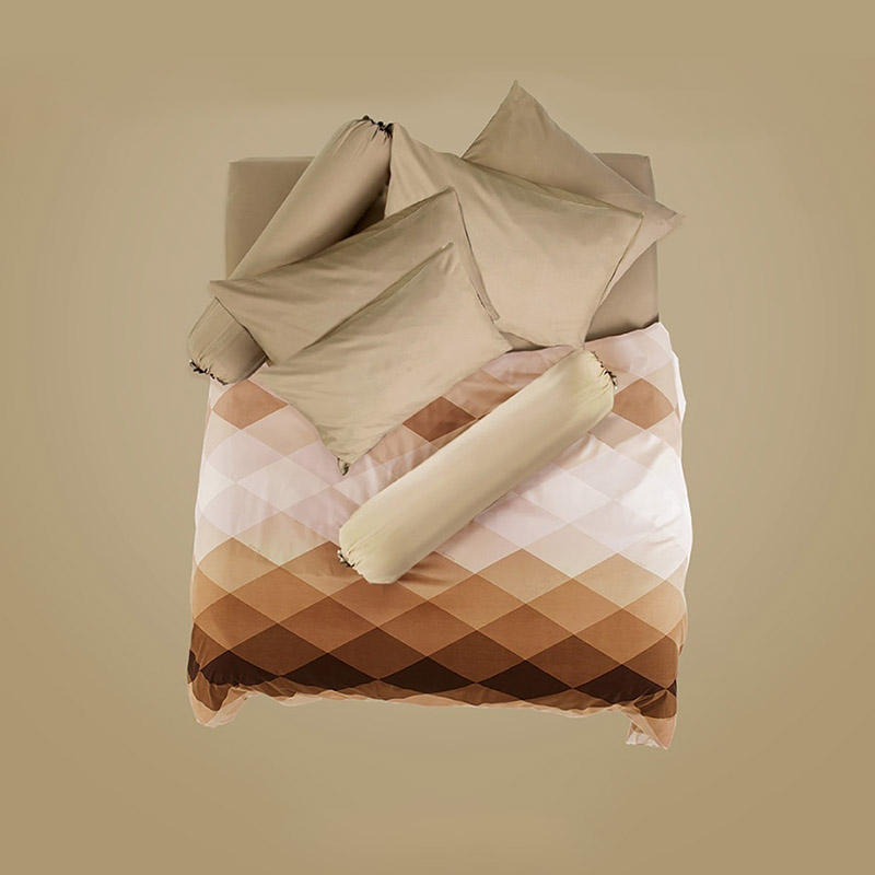 Lotus SoulMate Plain TS Beige Fitted Bedsheet Set - 3pcs - LI-SM-02-11D