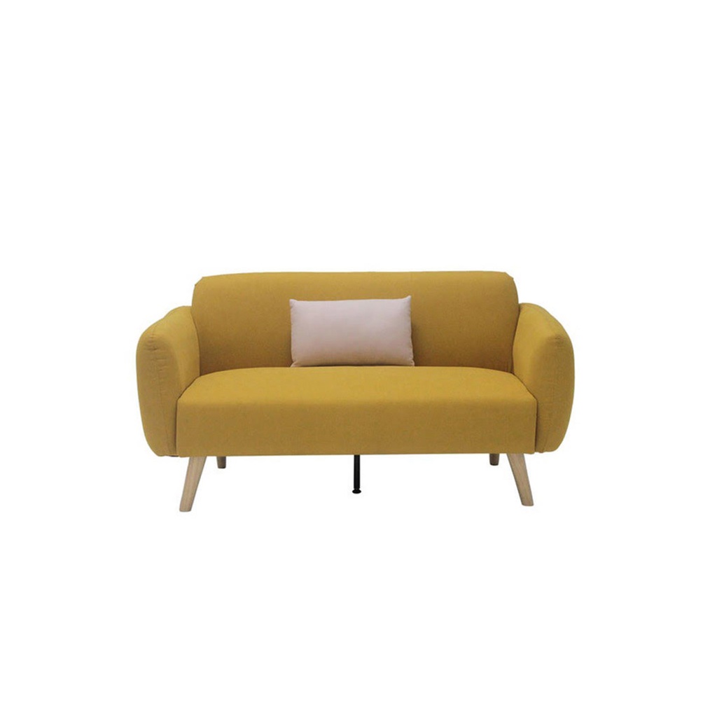 Auris Sofa 2 Seater - Pink Pillow  - Yellow