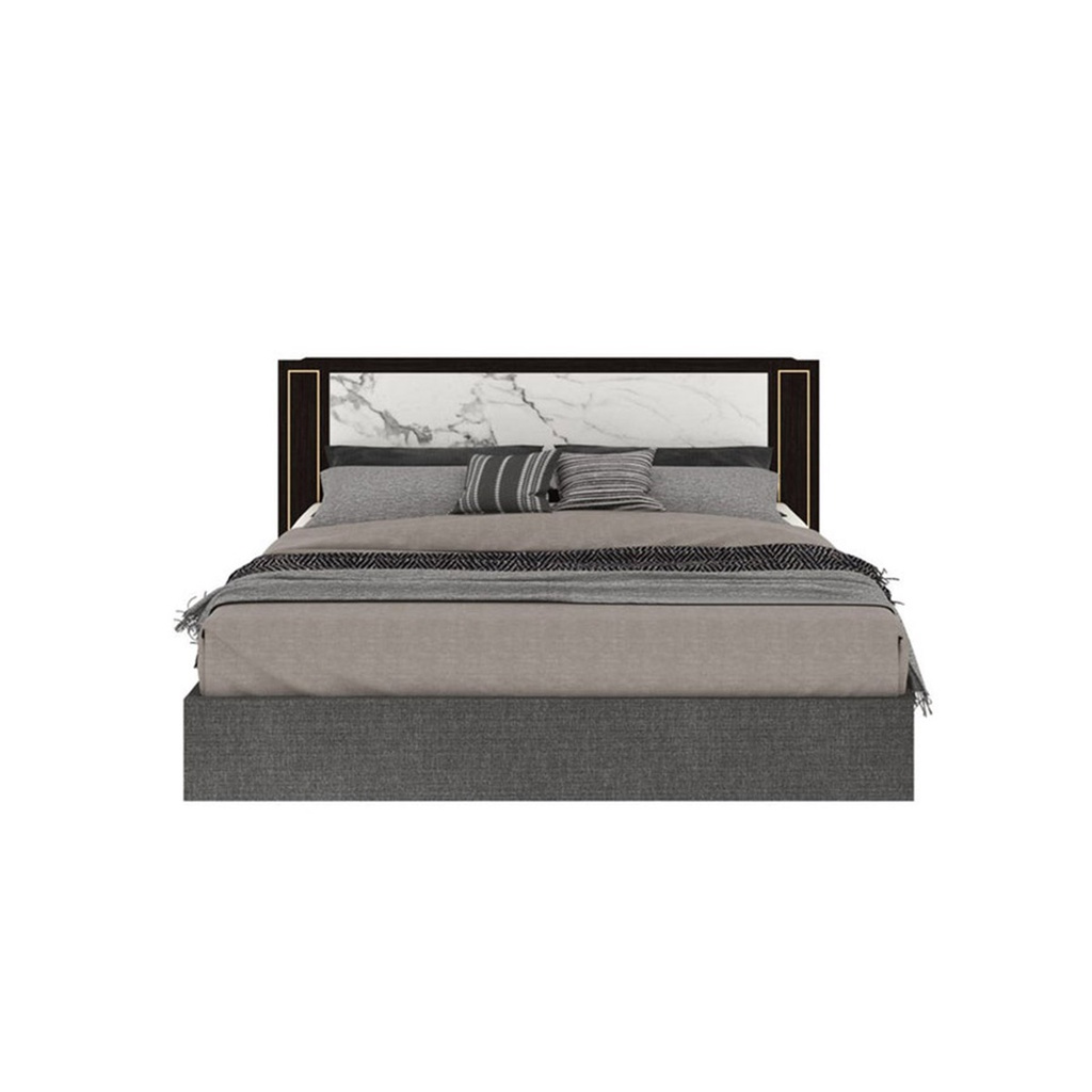 Maribor Bed 5ft - Grey Linen/Wenge/Crct