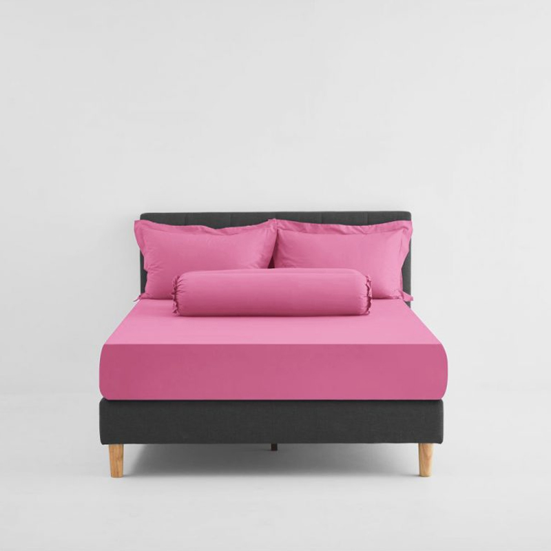 Lotus Attitude - KS Fitted Bedsheet Set-5pcs - Pink