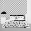 Lotus Black &amp; White Comforter 90&quot;x100&quot; - LI-BW-02W