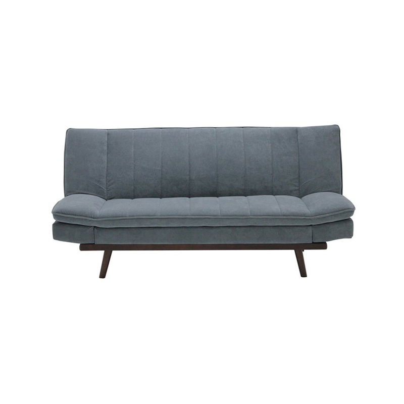Malicia Sofa Bed - Brown Wood Legs - Grey Fabric