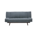 Malicia Sofa Bed - Brown Wood Legs - Grey Fabric