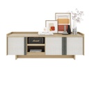 Nikko Sideboard TV160 - Lindberg Oak/White Linen