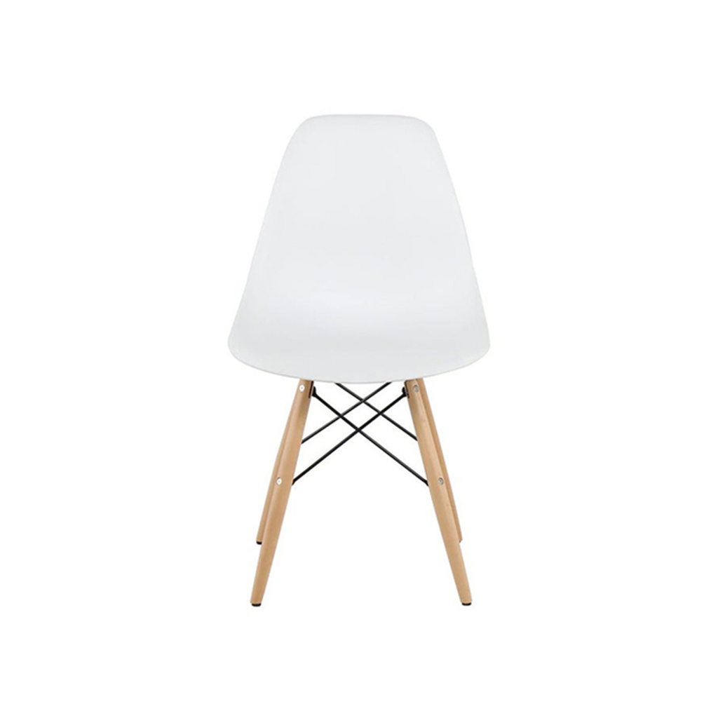 Soto Dining Chair - Wood Legs - White