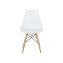 Soto Dining Chair - Wood Legs - White