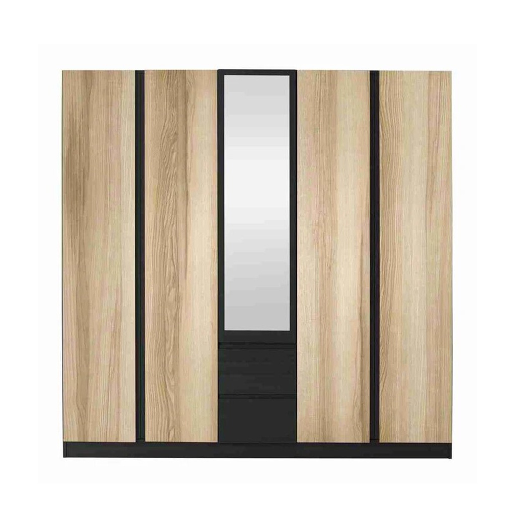 Patinal Wardrobe WE200-200ADM01 - Lindberg Oak/Dark Grey