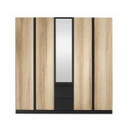 Patinal Wardrobe WE200-200ADM01 - Lindberg Oak/Dark Grey