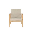 Coll Arm Chair-Honey Oak/Cream Fabric