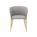 Earland Dining Chair SL Cream-Gold Stainless