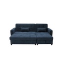 Coris Sofa Bed - Black Plastic Legs/Dark Blue