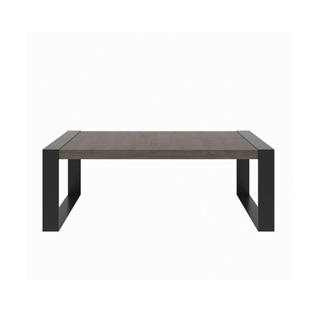 Fania-C Coffee Table-Dark Grey Steel/Natural Wood