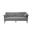 Jayda Sofa Bed-Walnut/Grey/Black Grey