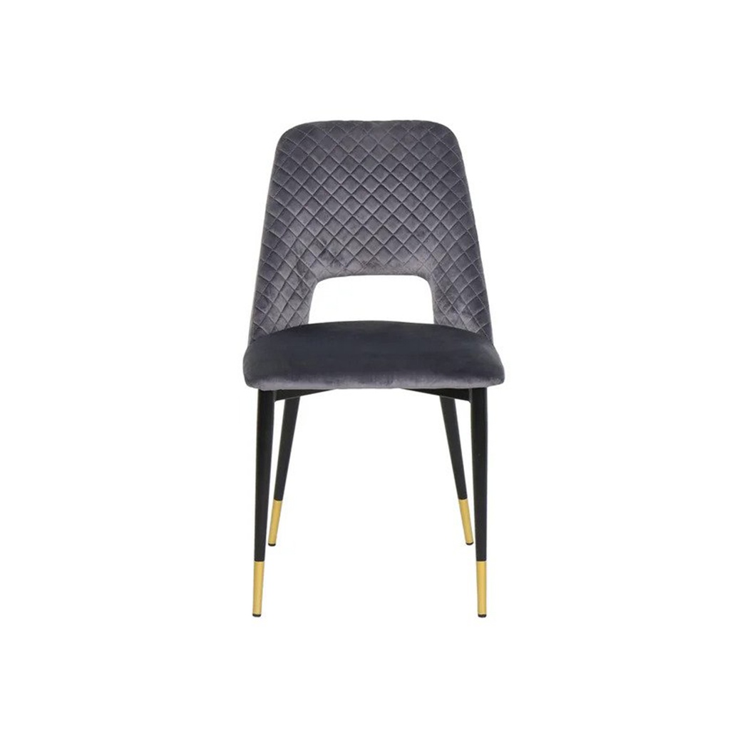 Tara Chair - Gold/Black/Grey Velvet