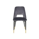 Tara Chair - Gold/Black/Grey Velvet