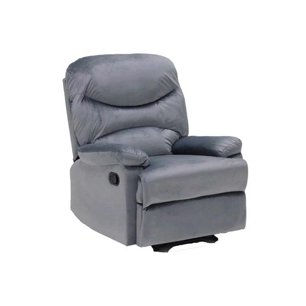 Locco Recliner - Grey Velvet Fabric/1RE