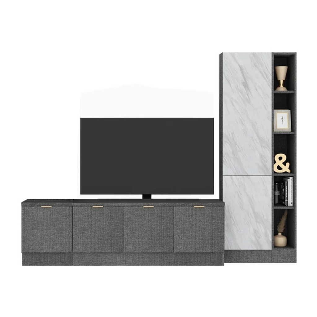 Contini Entertainment Unit TV160cm wide - Grey Linen