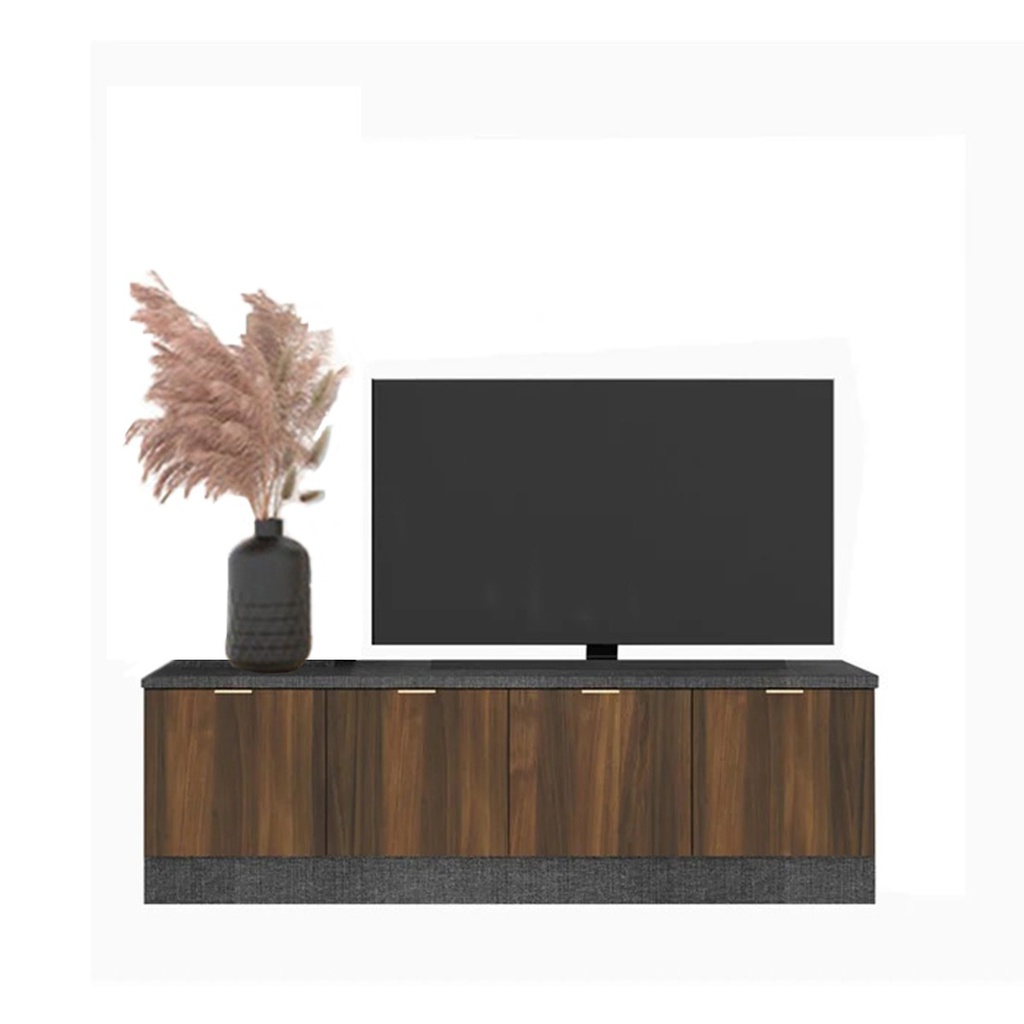 Contini Sideboard TV160-45cm wide - Grey Linen/ Legato Walnut