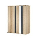 Diago Wardrobe 160cm Wide - Lindberg Oak