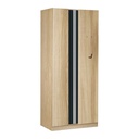 Lepino Wardrobe WB090/D05LR - Lindberg Oak/Black Grey