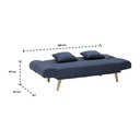 Manner Sofa Bed-Wood Leg / Blue