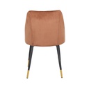 Lamy Dining Chair - Gold Black Leg - Brown Velvet